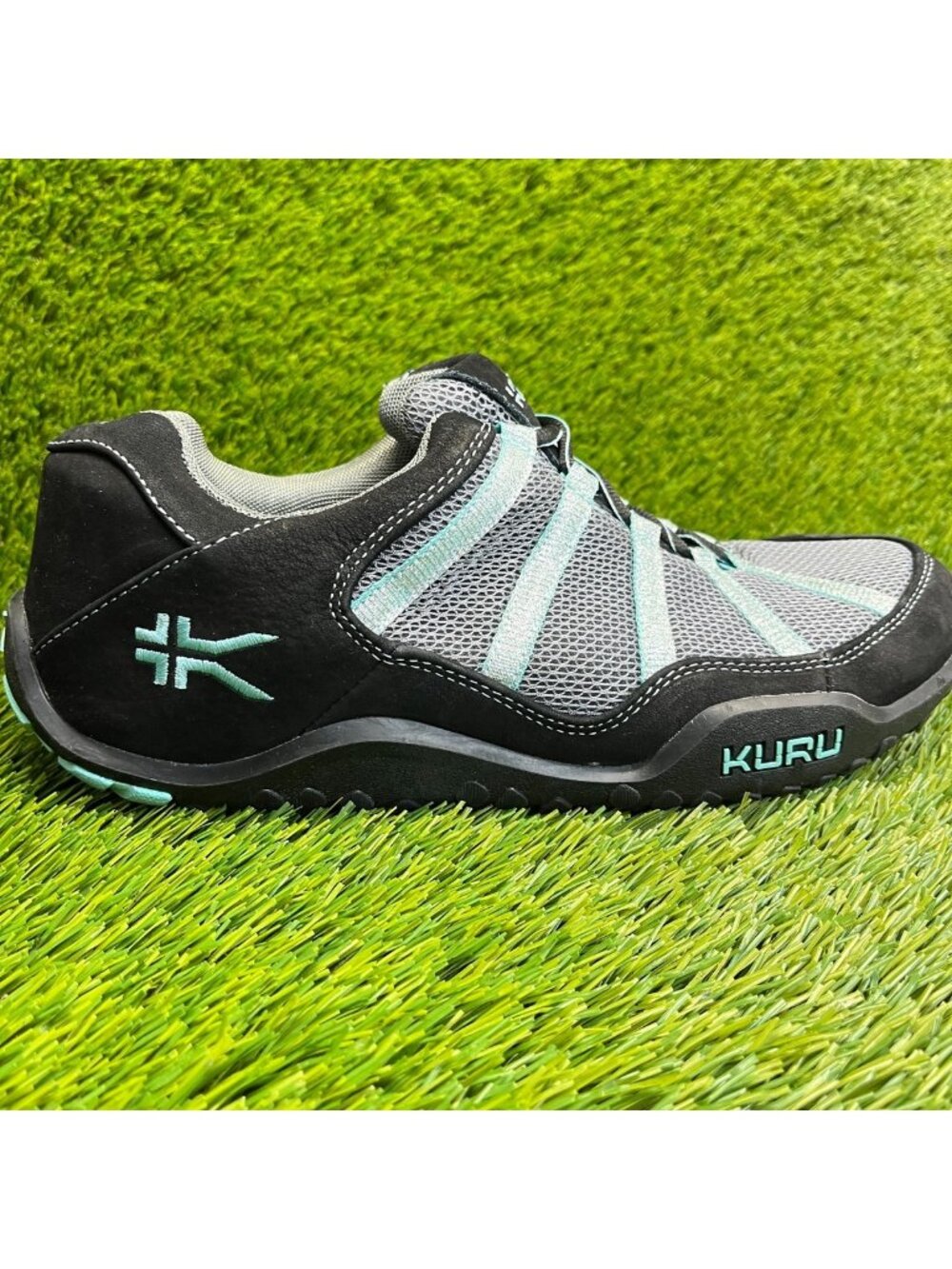 Kuru Chicane Womens Size 10.5 Gray Black Blue Athletic Running Shoes Sneakers
